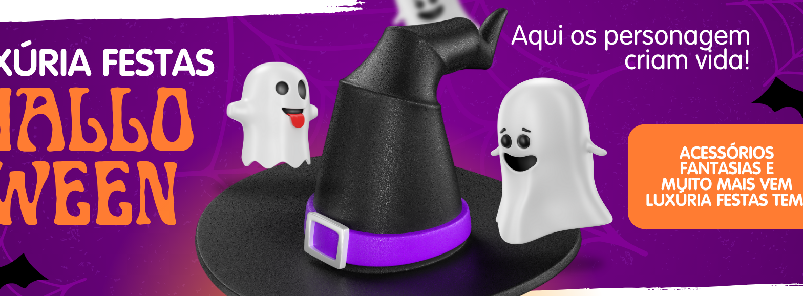 Banner Para Mercado Shops Ofertas De Halloween Divertido Roxo E Laranja
